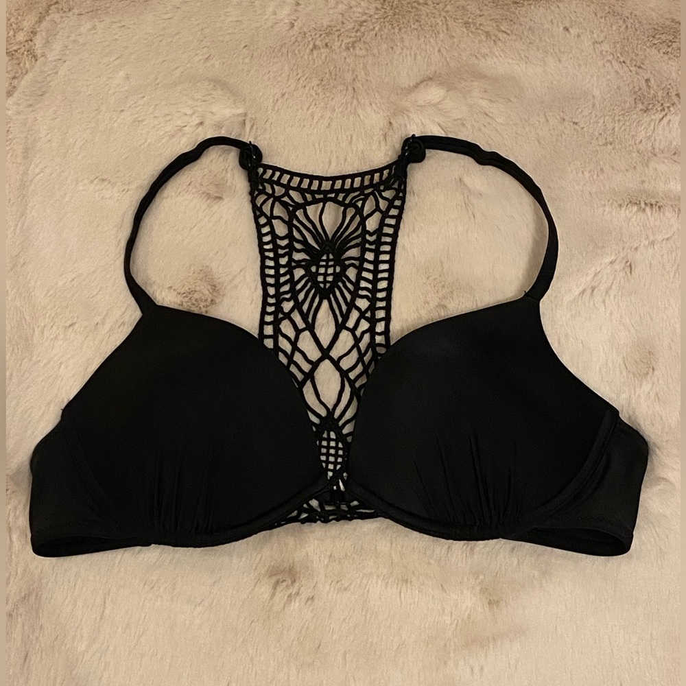 Bikini top - crochet back with front clasp closure - Large